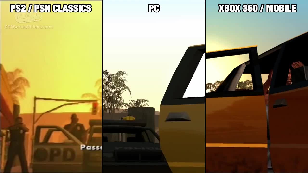 GTA San Andreas - porovnanie