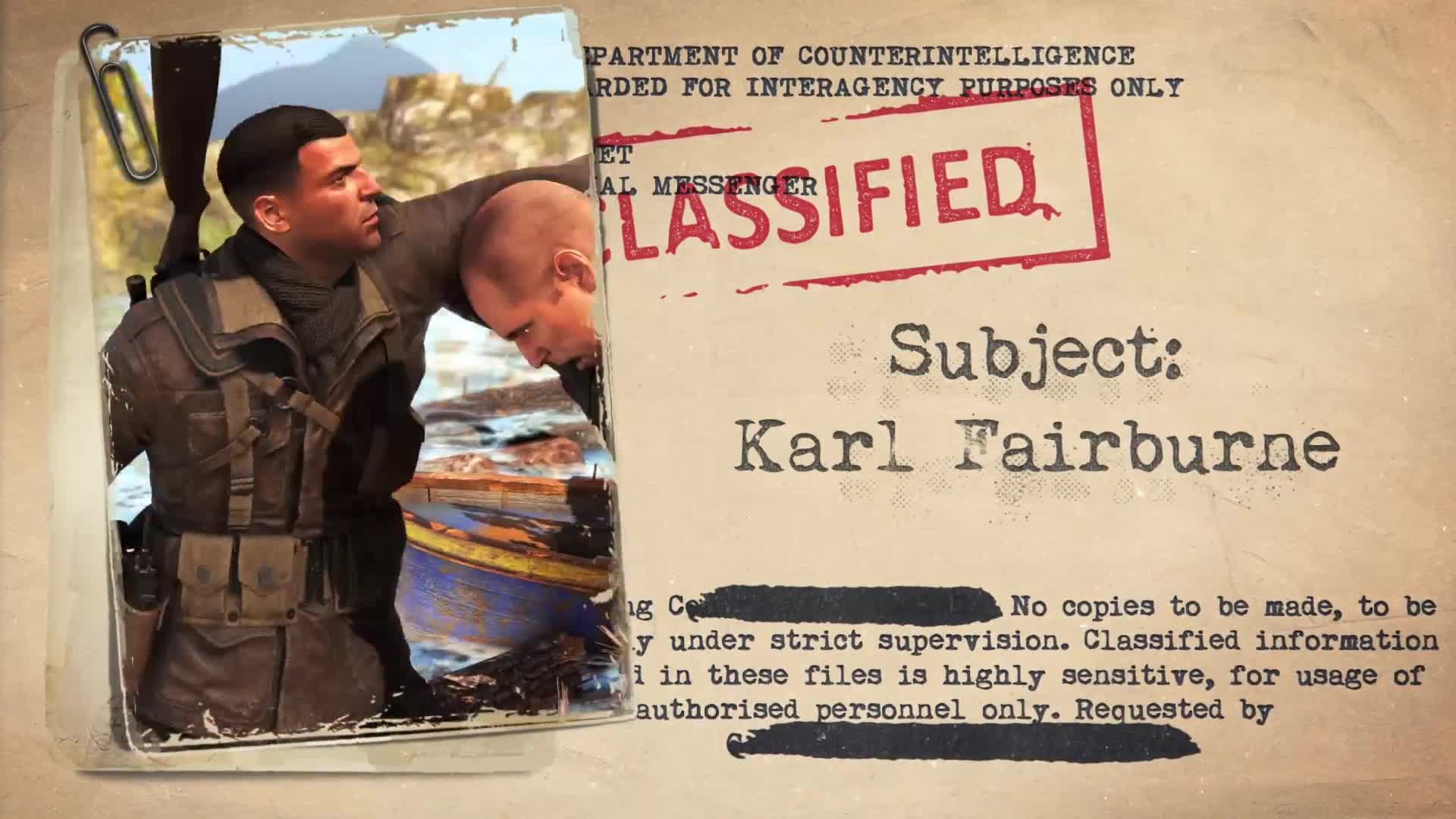 Sniper Elite 4 - Karl Fairburne - trailer