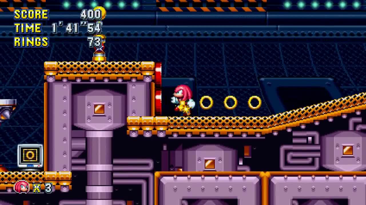 Sonic Mania - Knuckles in Flying Battery Zone