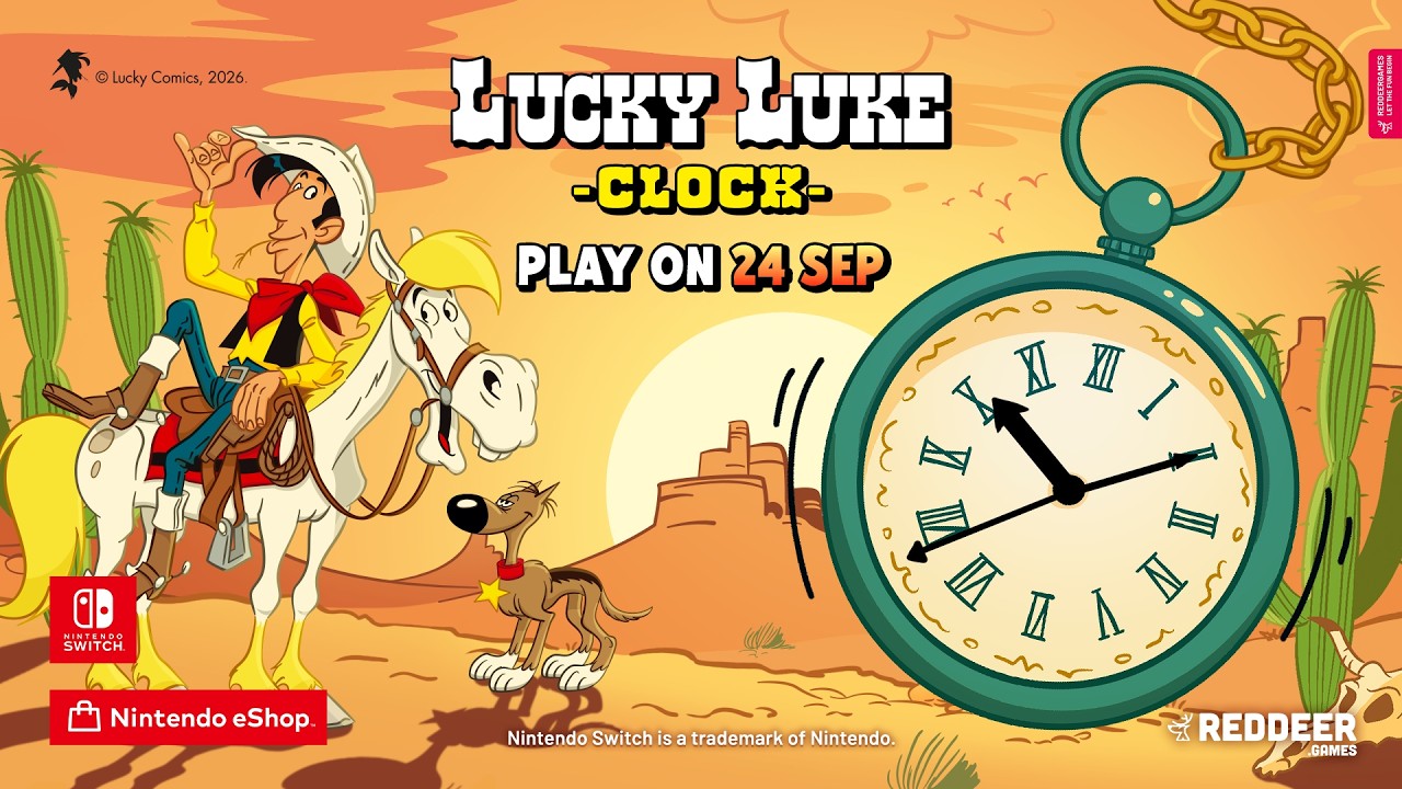 Lucky Luke - Clock budú netradičné hodiny pre Switch