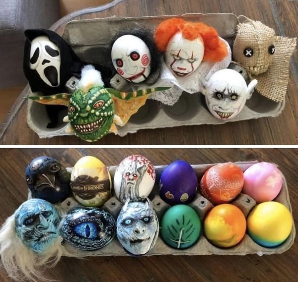 Moderný dizajn veľkonočných vajec