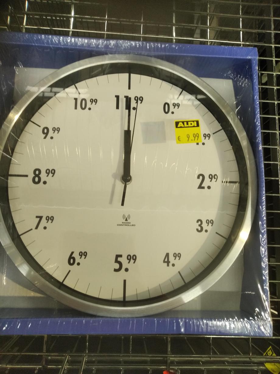 Keď máte hodiny s časom, ako sú ceny v obchodoch