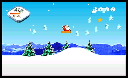 Snowboard Santa