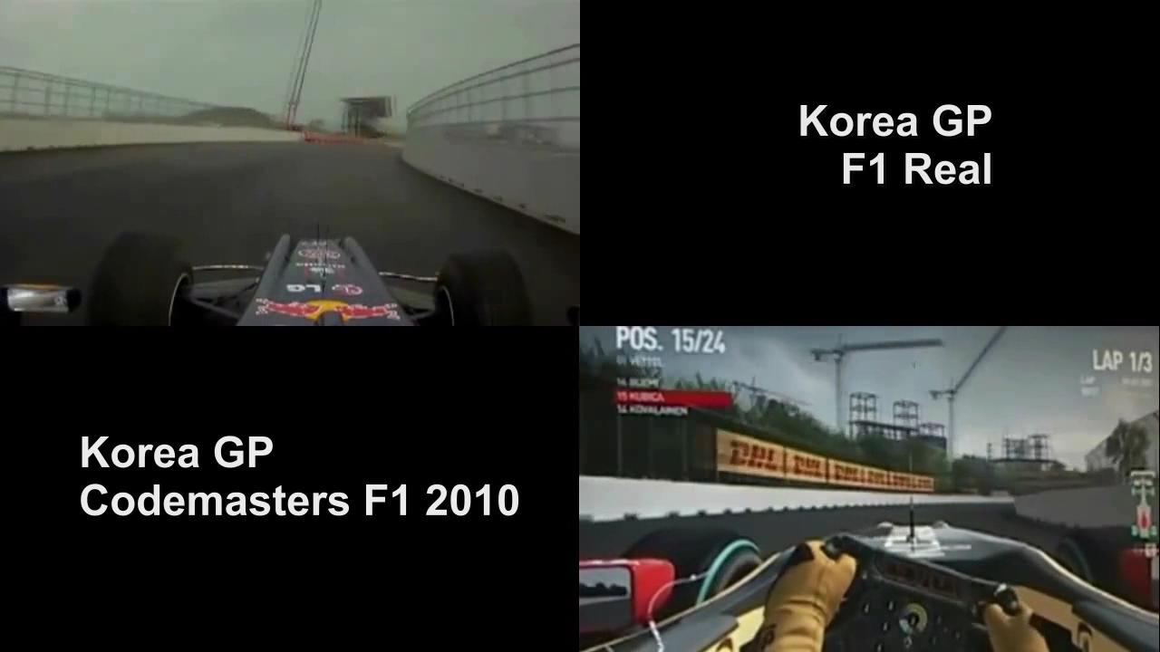 F1 2010 - game vs real - Korea