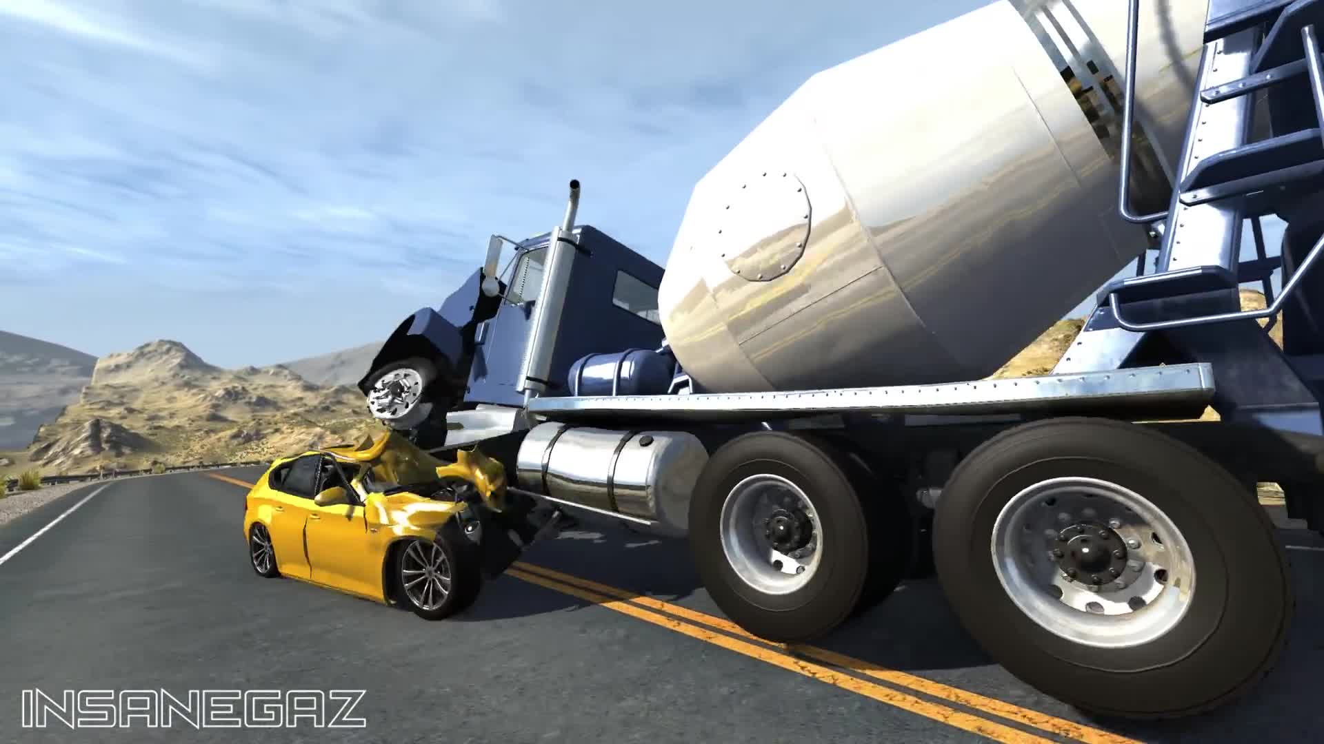 BeamNG  Drive - Cars vs Trucks