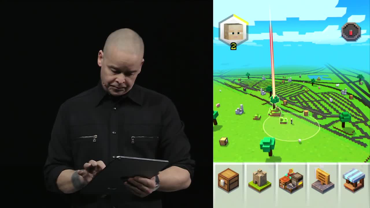 Minecraft Earth prezentcia z Ignite eventu