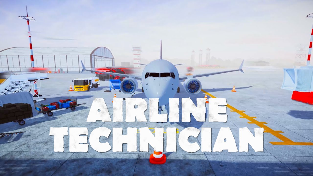 Airline Technician dozrie na drbu letiska a lietadiel