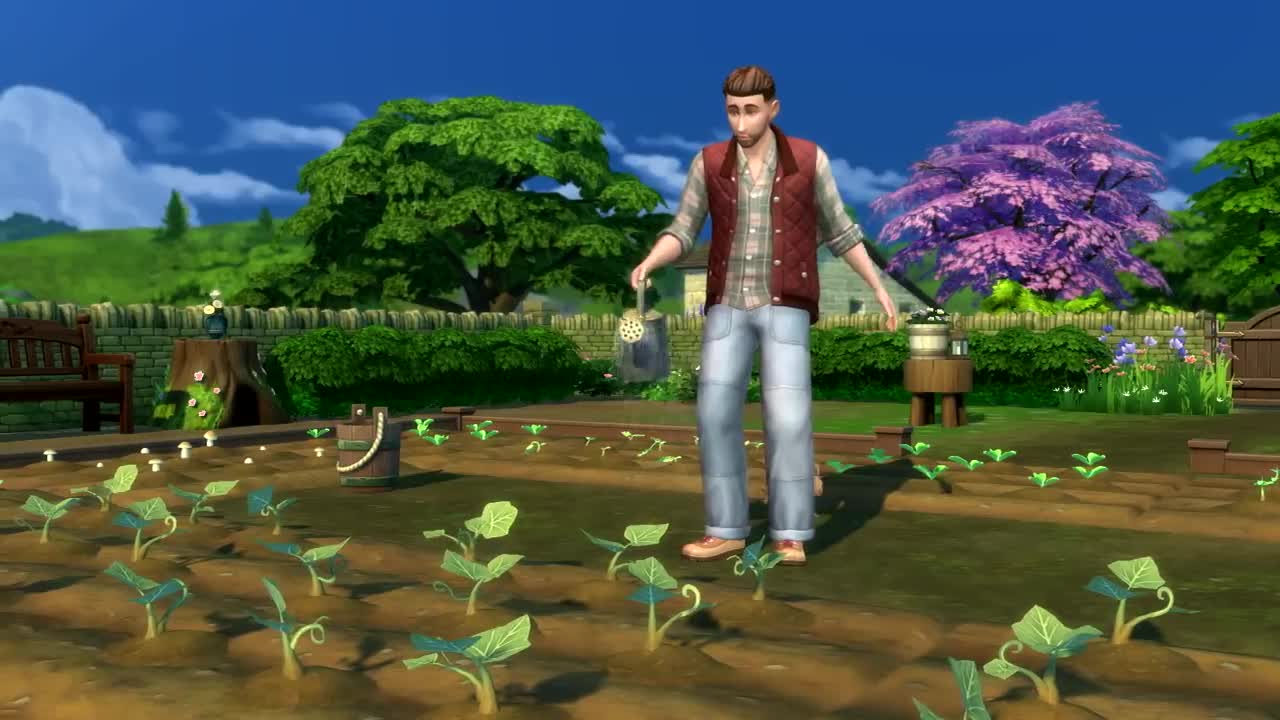 The Sims 4 postav dom na vidieku pln zvierat v expanzii Cottage Living