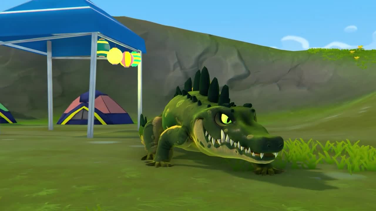 Angry Alligator bude naozaj nahnevan a brsi si zuby na ud
