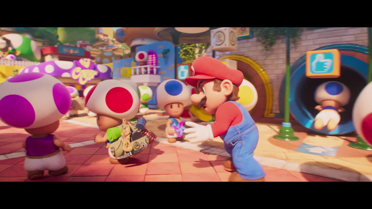 The Super Mario Bros. movie - Mushroom kingdom scna z filmu