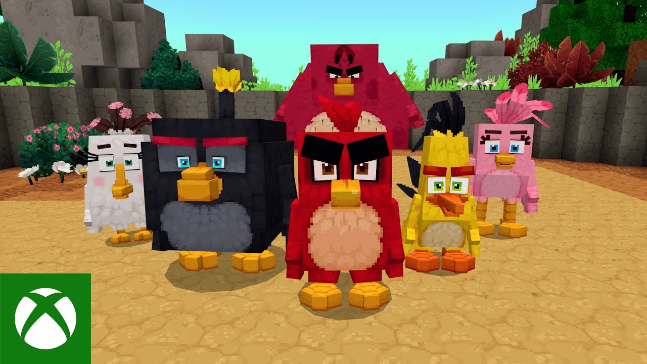 Minecraft pridva Angry Birds obsah