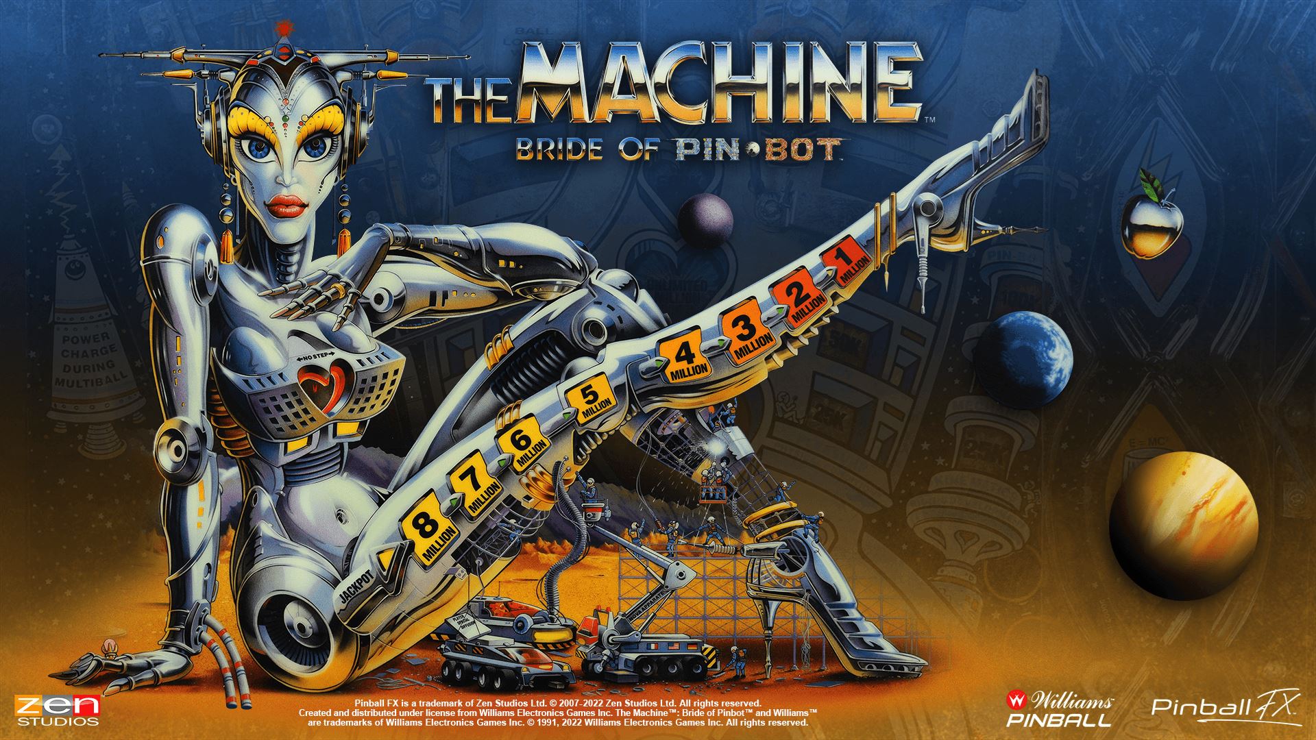 Pinball FX dostva The Machine: Bride of PinBot stl