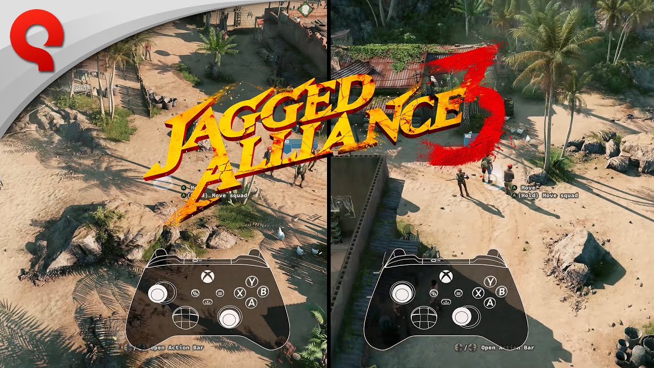 Jagged Alliance 3 ukazuje ovldanie na gamepade