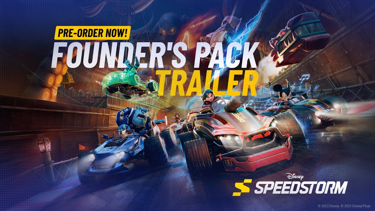 Disney Speedstorm predstavuje Founder's Packs s bonusmi do hry