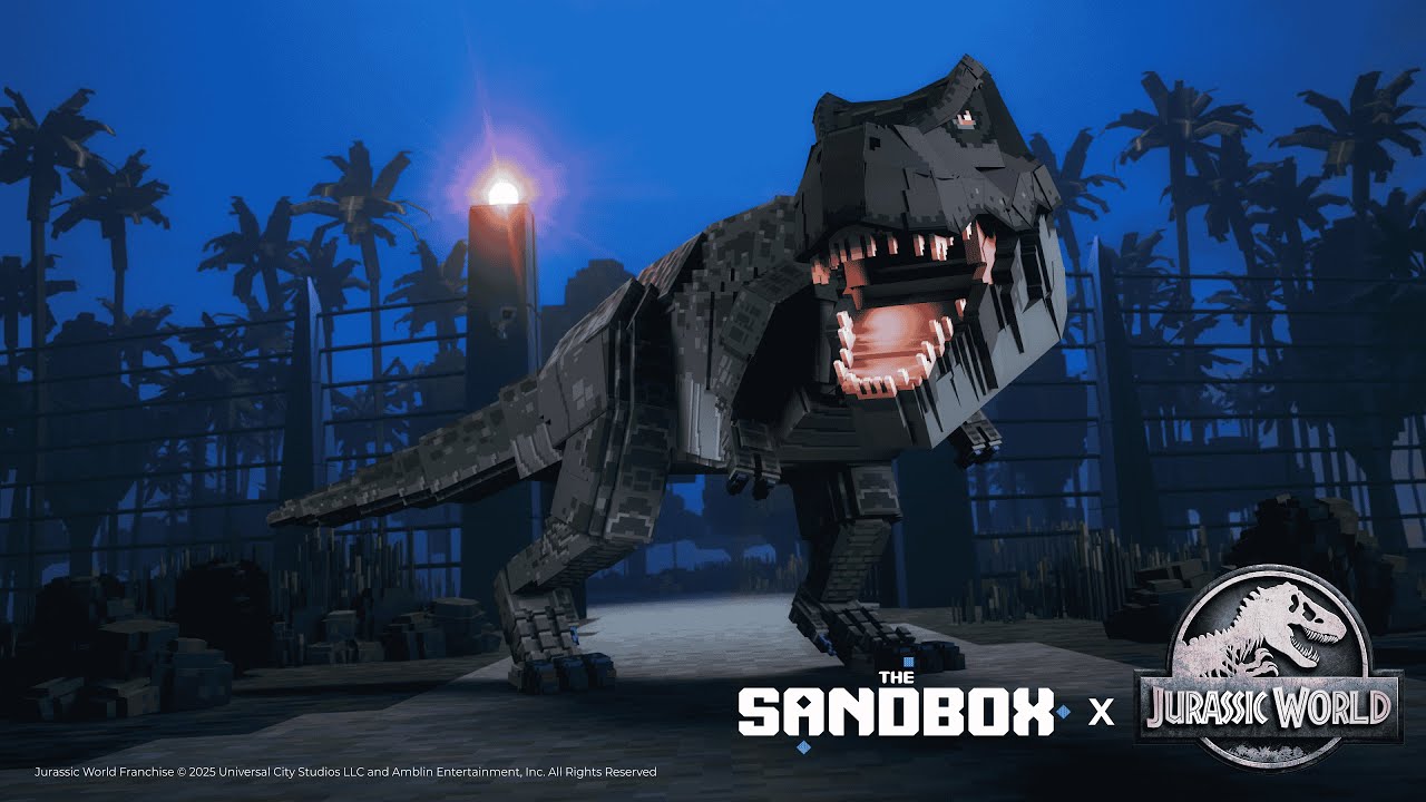 The Sandbox privta dinosaury a postavy z Jurskho sveta