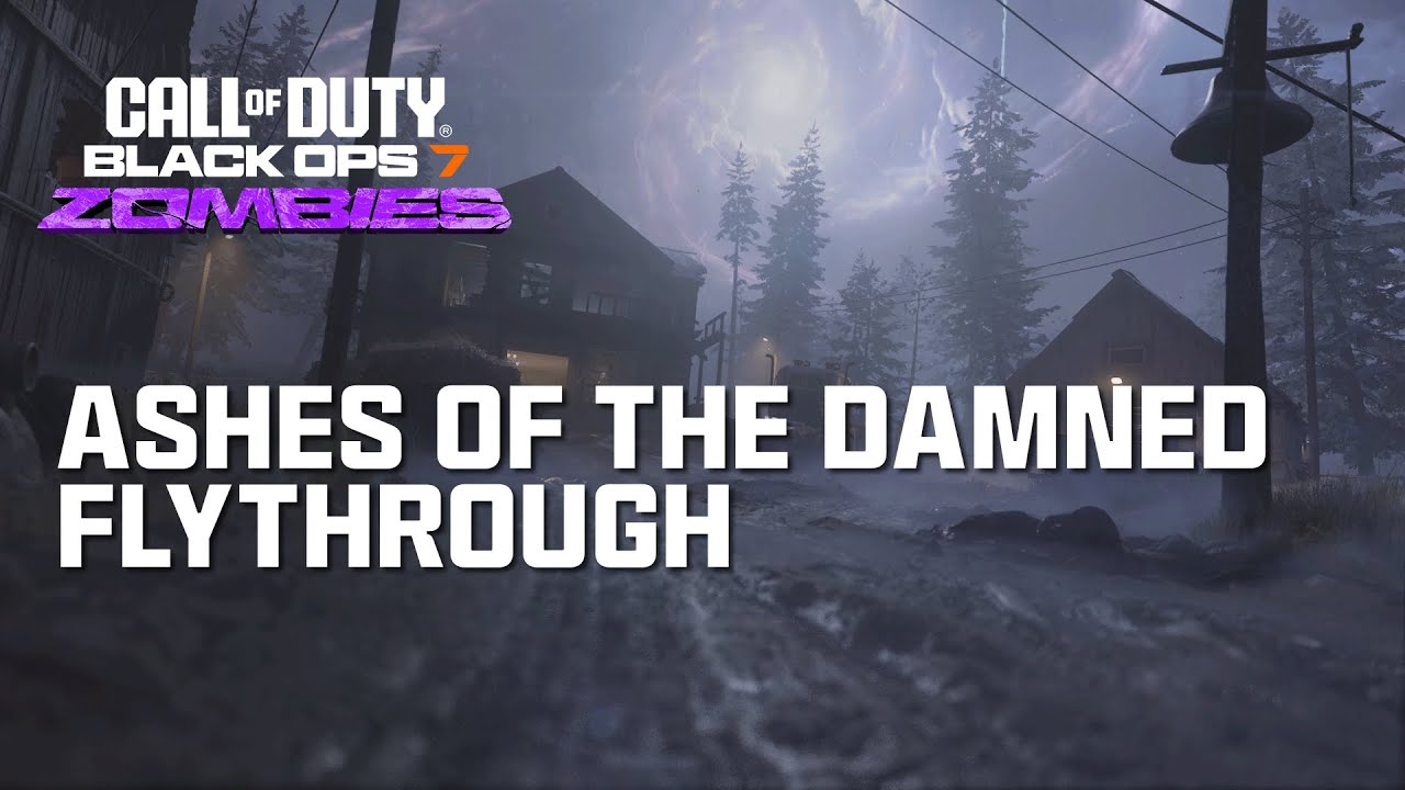 Call of Duty: Black Ops 7 Zombies ukazuje Ashes of Damned mapu