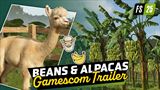 Farming Simulator 25 ukazuje pr�davok Beans & Alpacas
